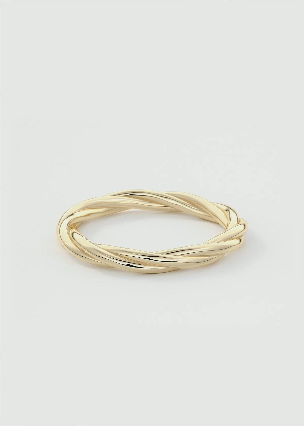 Polished Gold Interwoven Band with Twisted Openwork Design