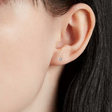 18K White Gold 1CT Earrings Fast Ship D Color VVS1, Excellent Cut Moissanite Stone Diamond Solitaire Studs with GRA certificate