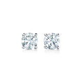 18K White Gold 2CT Earrings Fast Ship D Color VVS1, Excellent Cut Moissanite Stone Diamond Solitaire Studs with GRA certificate