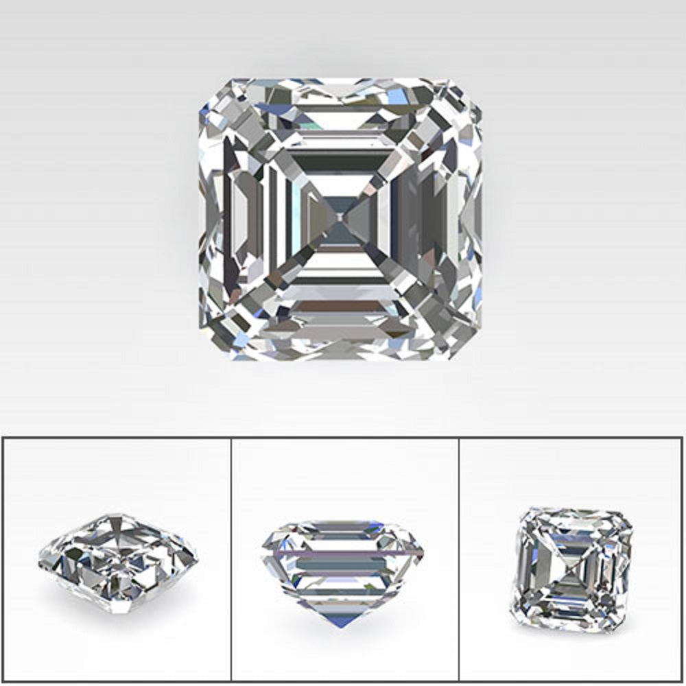 4.0Ct. Asscher Cut Moissanite Gemstone