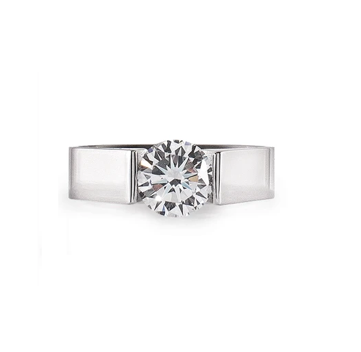 18K White Gold 2 Carat Moissanite Diamond Engagement Ring