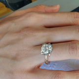 18K White Gold 2 Carat Moissanite Diamond Bull Head Engagement Ring