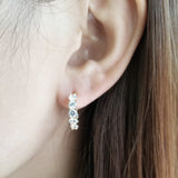 925 Sterling Silver D Color VVS1, Moissanite Diamond Hoop Earrings