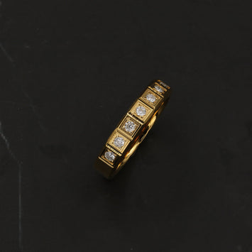 Vermeil Gold Plated 0.27 CT Moissanite Minimalistic Ring