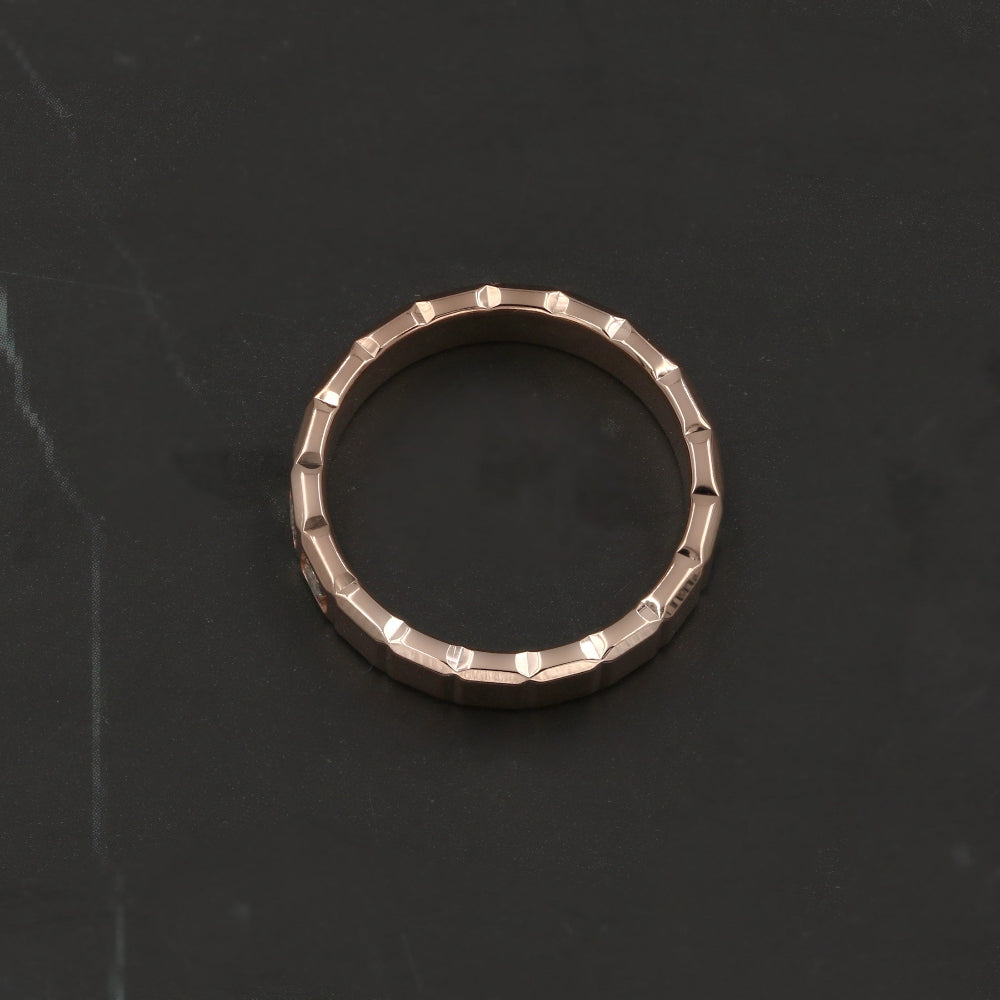 Vermeil Rose Gold Plated 0.27 CT Moissanite Band Ring