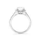925 Sterling Silver 2.25ct Round Halo Moissanite Diamond engagement ring