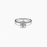 925 Sterling Silver 1ct 6 Prong Ring Fast Ship D Color VVS1 Excellent Cut Moissanite Stone Diamond Solitaire with GRA certificate