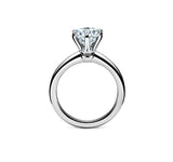 925 Sterling Silver 2ct 6 Prong Ring Fast Ship D Color VVS1 Excellent Cut Moissanite Stone Diamond Solitaire with GRA certificate