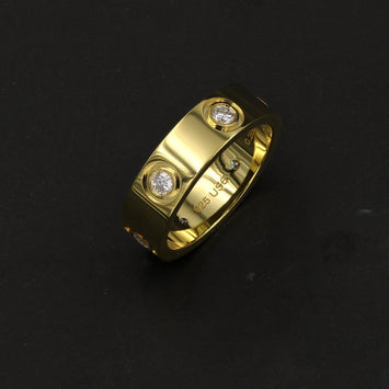 Vermeil Gold Plated With 0.36 CT Moissanite Ring