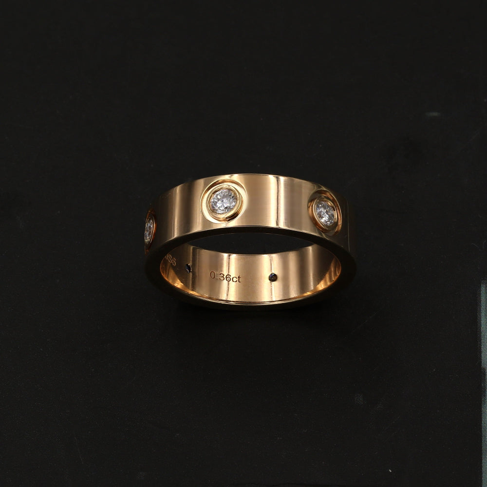 Vermeil Rose Gold Plated 0.36 CT Moissanite Ring