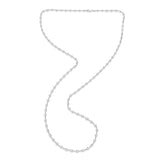 Necklace - Platinum Plated Sterling Silver Cubic Zirconia Necklace