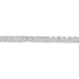 Necklace - Platinum Plated Sterling Silver Cubic Zirconia Tennis Necklace