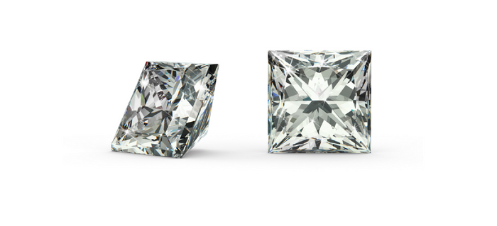 Loose princess 2025 cut diamonds